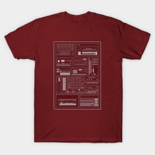 Drum Machine Synthesizer Collection for Electronic Musician T-Shirt